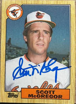 Scott McGregor Signed 1987 Topps Baseball Card - Baltimore Orioles