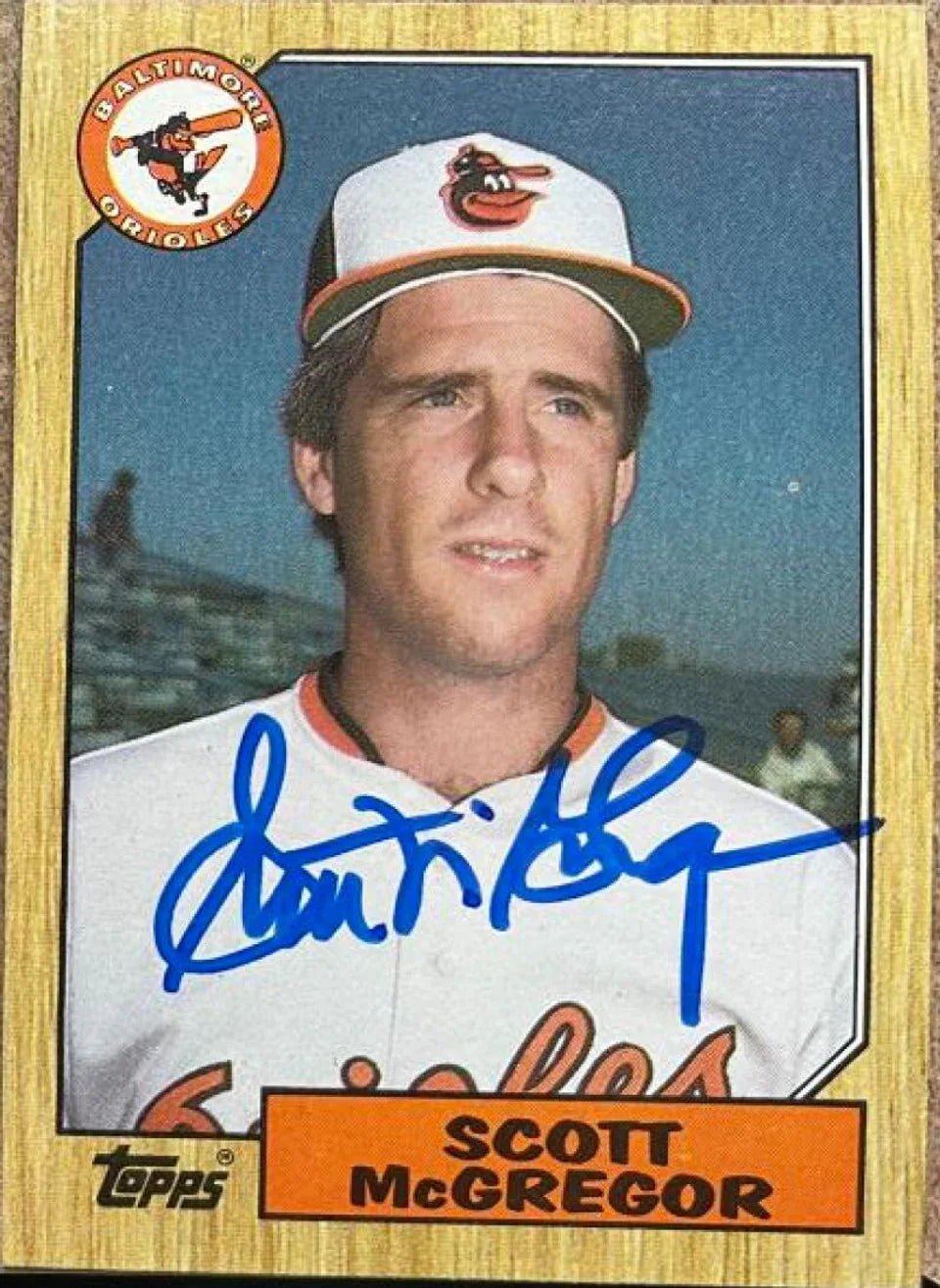 Scott McGregor Signed 1987 Topps Baseball Card - Baltimore Orioles