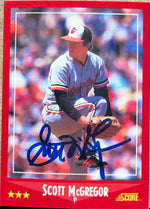 Scott McGregor Signed 1988 Score Baseball Card - Baltimore Orioles