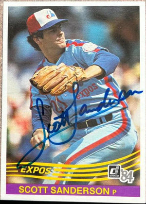 Scott Sanderson Signed 1984 Donruss Baseball Card - Montreal Expos - PastPros