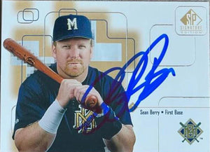 Sean Berry Autographed 1999 SP Signature Edition Baseball Card - Milwaukee Brewers - PastPros