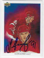 Sergei Fedorov Signed 1991-92 Upper Deck Hockey Card - Detroit Red Wings #82