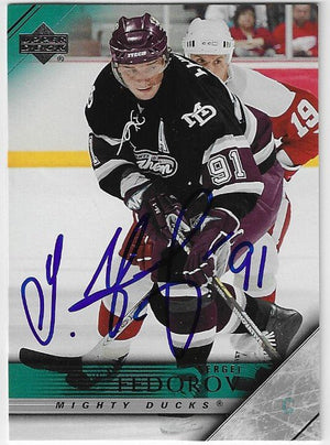 Sergei Fedorov Signed 2005-06 Upper Deck Hockey Card - Anaheim Ducks