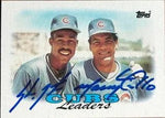 Shawon Dunston & Manny Trillo Dual Signed 1988 Topps Baseball Card - Chicago Cubs