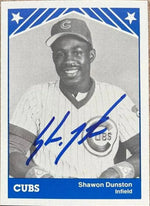 Shawon Dunston Signed 1983 TCMA Baseball Card - Quad City Cubs
