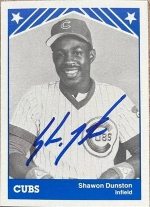 Shawon Dunston Signed 1983 TCMA Baseball Card - Quad City Cubs
