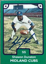Shawon Dunston Signed 1984 TCMA Baseball Card - Midland Cubs