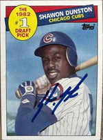 Shawon Dunston Signed 1985 Topps Baseball Card - Chicago Cubs