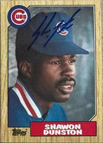 Shawon Dunston Signed 1987 Topps Baseball Card - Chicago Cubs