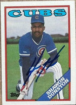Shawon Dunston Signed 1988 Topps Baseball Card - Chicago Cubs