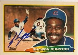 Shawon Dunston Signed 1988 Topps Big Baseball Card - Chicago Cubs