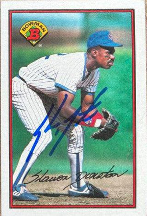 Shawon Dunston Signed 1989 Bowman Baseball Card - Chicago Cubs - PastPros