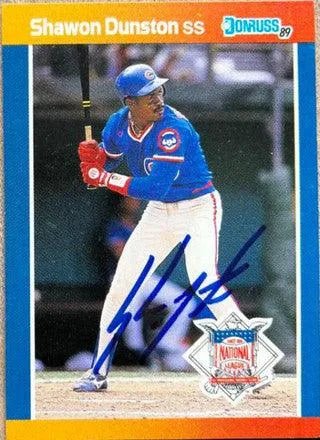 Shawon Dunston Signed 1989 Donruss All-Stars Baseball Card - Chicago Cubs