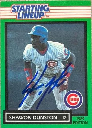 Shawon Dunston Signed 1989 Kenner Starting Lineup Baseball Card - Chicago Cubs