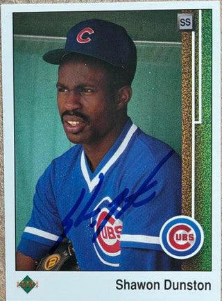 Shawon Dunston Signed 1989 Upper Deck Baseball Card - Chicago Cubs - PastPros