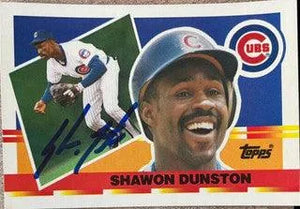 Shawon Dunston Signed 1990 Topps Big Baseball Card - Chicago Cubs - PastPros
