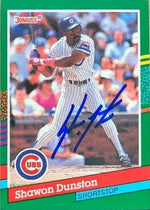 Shawon Dunston Signed 1991 Donruss Baseball Card - Chicago Cubs