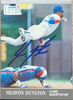 Shawon Dunston Signed 1991 Fleer Ultra Baseball Card - Chicago Cubs