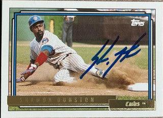 Shawon Dunston Signed 1992 Topps Gold Baseball Card - Chicago Cubs - PastPros