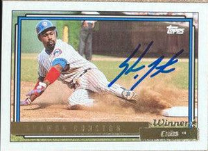 Shawon Dunston Signed 1992 Topps Gold Winner Baseball Card - Chicago Cubs - PastPros