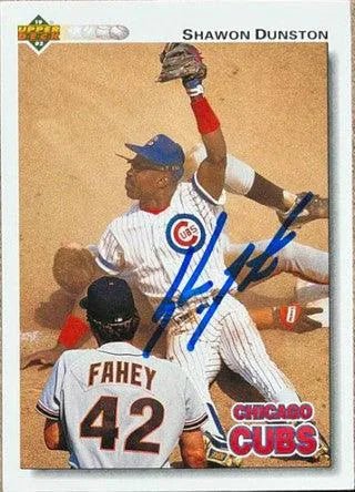 Shawon Dunston Signed 1992 Upper Deck Baseball Card - Chicago Cubs #122