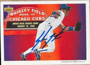 Shawon Dunston Signed 1992 Upper Deck Baseball Card - Chicago Cubs #35 - PastPros