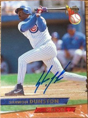Shawon Dunston Signed 1993 Fleer Ultra Baseball Card - Chicago Cubs - PastPros