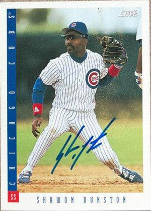 Shawon Dunston Signed 1993 Score Baseball Card - Chicago Cubs - PastPros