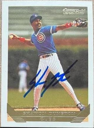Shawon Dunston Signed 1993 Topps Gold Baseball Card - Chicago Cubs