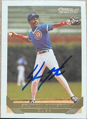 Shawon Dunston Signed 1993 Topps Gold Baseball Card - Chicago Cubs - PastPros