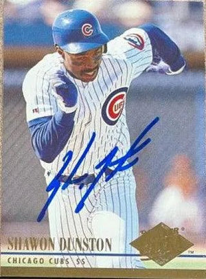 Shawon Dunston Signed 1994 Fleer Ultra Baseball Card - Chicago Cubs