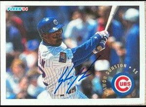 Shawon Dunston Signed 1994 Fleer Update Baseball Card - Chicago Cubs - PastPros