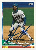 Shawon Dunston Signed 1994 Topps Baseball Card - Chicago Cubs