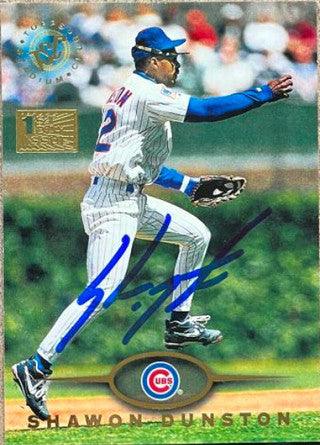 Shawon Dunston Signed 1995 Stadium Club 1st Day Issue Baseball Card - Chicago Cubs - PastPros