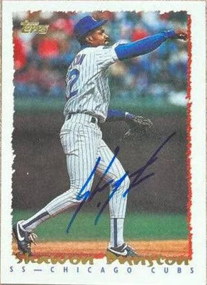 Shawon Dunston Signed 1995 Topps Baseball Card - Chicago Cubs