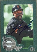 Shawon Dunston Signed 1996 E-Motion XL Baseball Card - San Francisco Giants