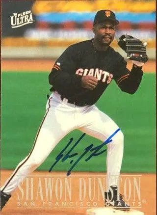 Shawon Dunston Signed 1996 Fleer Ultra Baseball Card - San Francisco Giants