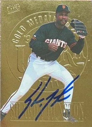Shawon Dunston Signed 1996 Fleer Ultra Gold Medallion Baseball Card - San Francisco Giants