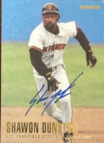 Shawon Dunston Signed 1996 Fleer Update Baseball Card - San Francisco Giants