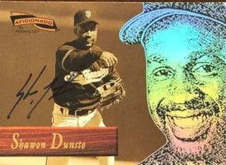 Shawon Dunston Signed 1996 Pinnacle Aficionado Baseball Card - San Francisco Giants