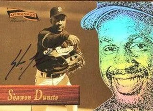 Shawon Dunston Signed 1996 Pinnacle Aficionado Baseball Card - San Francisco Giants