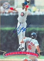 Shawon Dunston Signed 1996 Stadium Club Baseball Card - Chicago Cubs