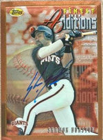 Shawon Dunston Signed 1996 Topps Finest Baseball Card - San Francisco Giants - PastPros