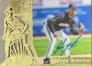 Shawon Dunston Signed 1996 Topps Laser Baseball Card - San Francisco Giants