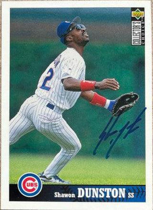 Shawon Dunston Signed 1997 Collector's Choice Baseball Card - Chicago Cubs - PastPros