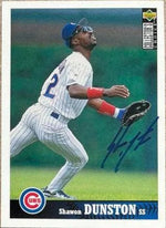Shawon Dunston Signed 1997 Collector's Choice Baseball Card - Chicago Cubs
