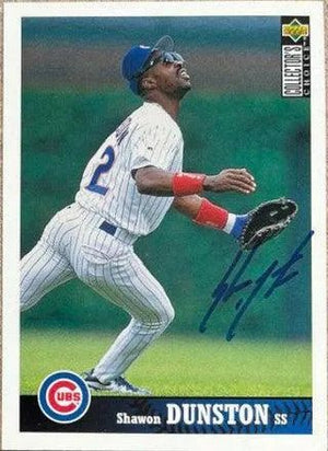 Shawon Dunston Signed 1997 Collector's Choice Baseball Card - Chicago Cubs
