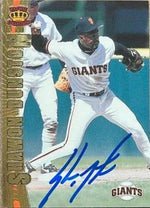 Shawon Dunston Signed 1997 Pacific Crown Collection Baseball Card - San Francisco Giants