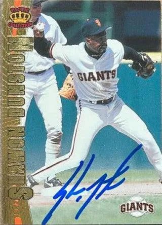 Shawon Dunston Signed 1997 Pacific Crown Collection Baseball Card - San Francisco Giants