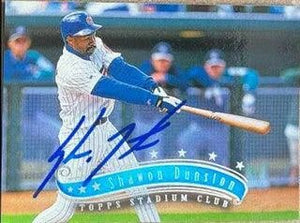 Shawon Dunston Signed 1997 Stadium Club Baseball Card - Chicago Cubs